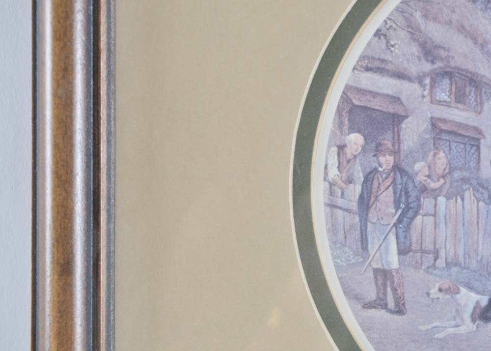 Fox Hunting Offset Lithograph