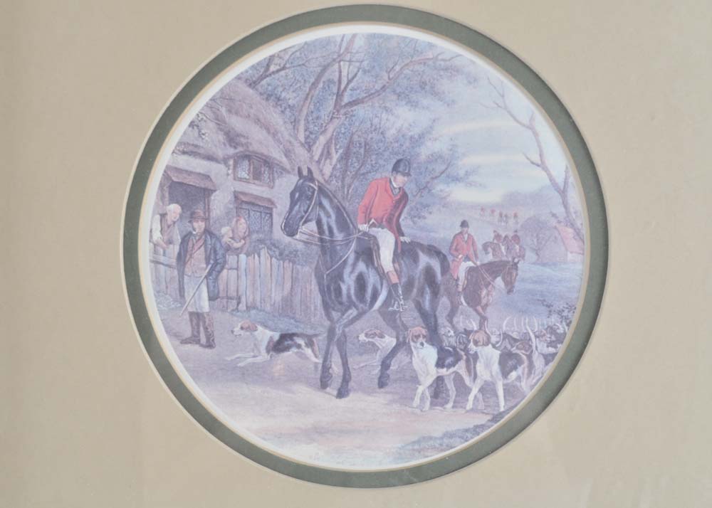Fox Hunting Offset Lithograph