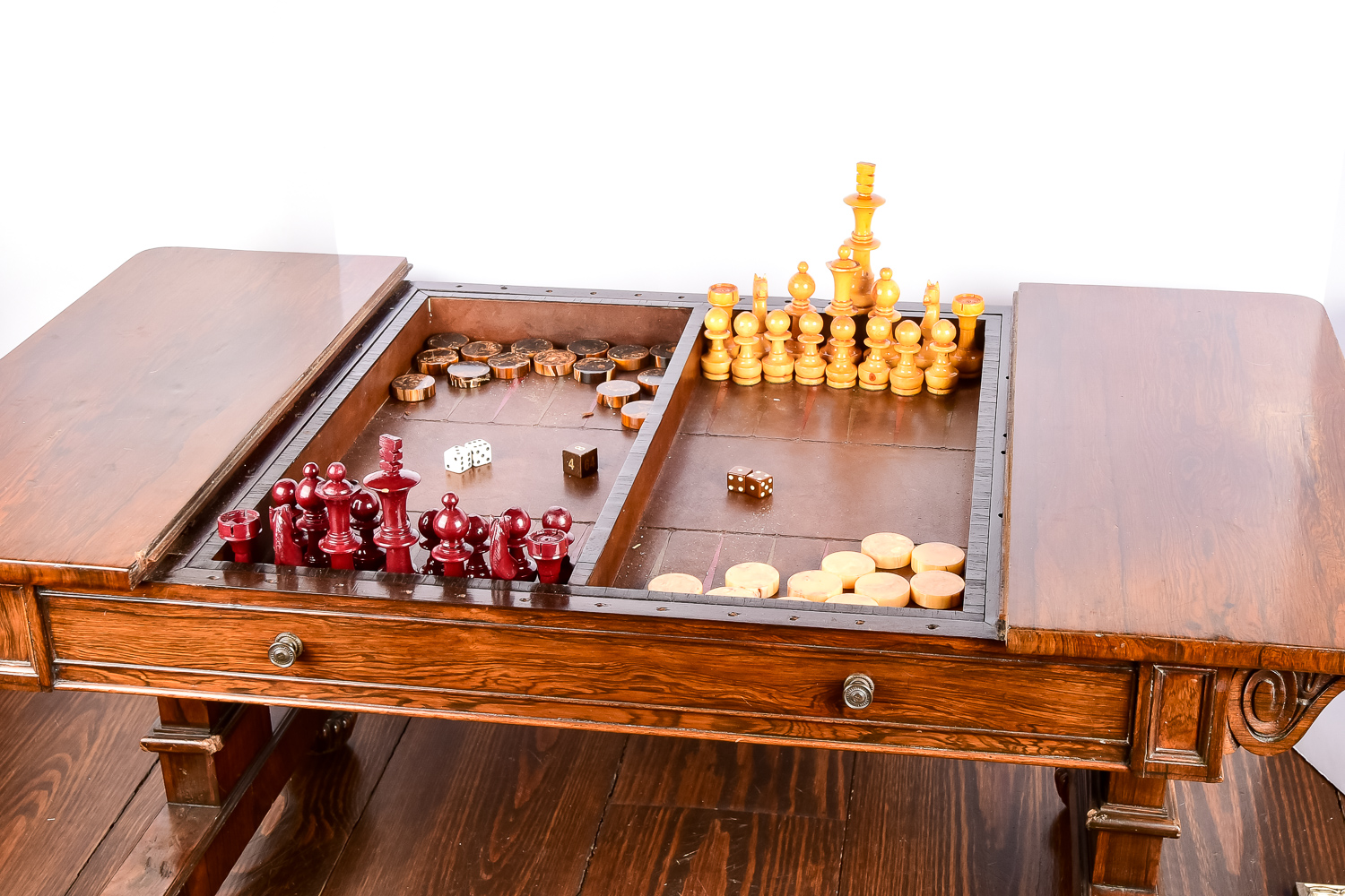 Slide-Top Wood Game Table