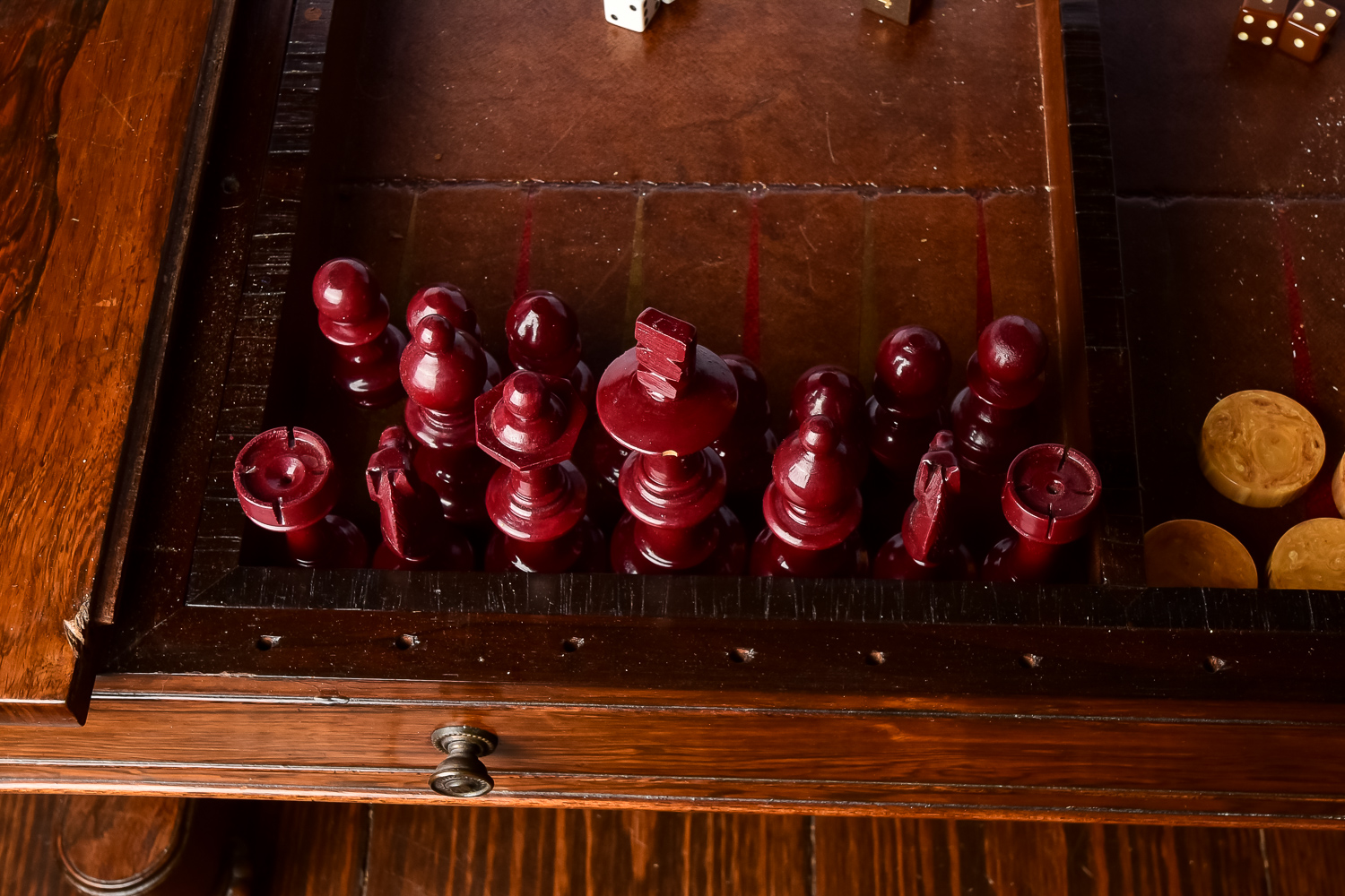 Slide-Top Wood Game Table
