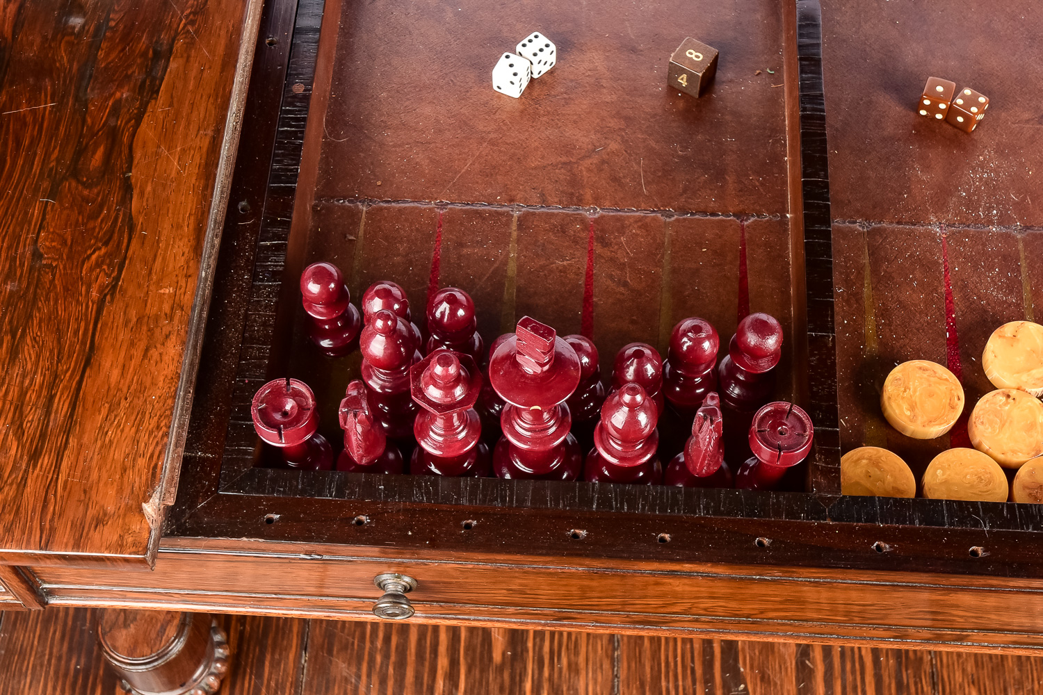Slide-Top Wood Game Table