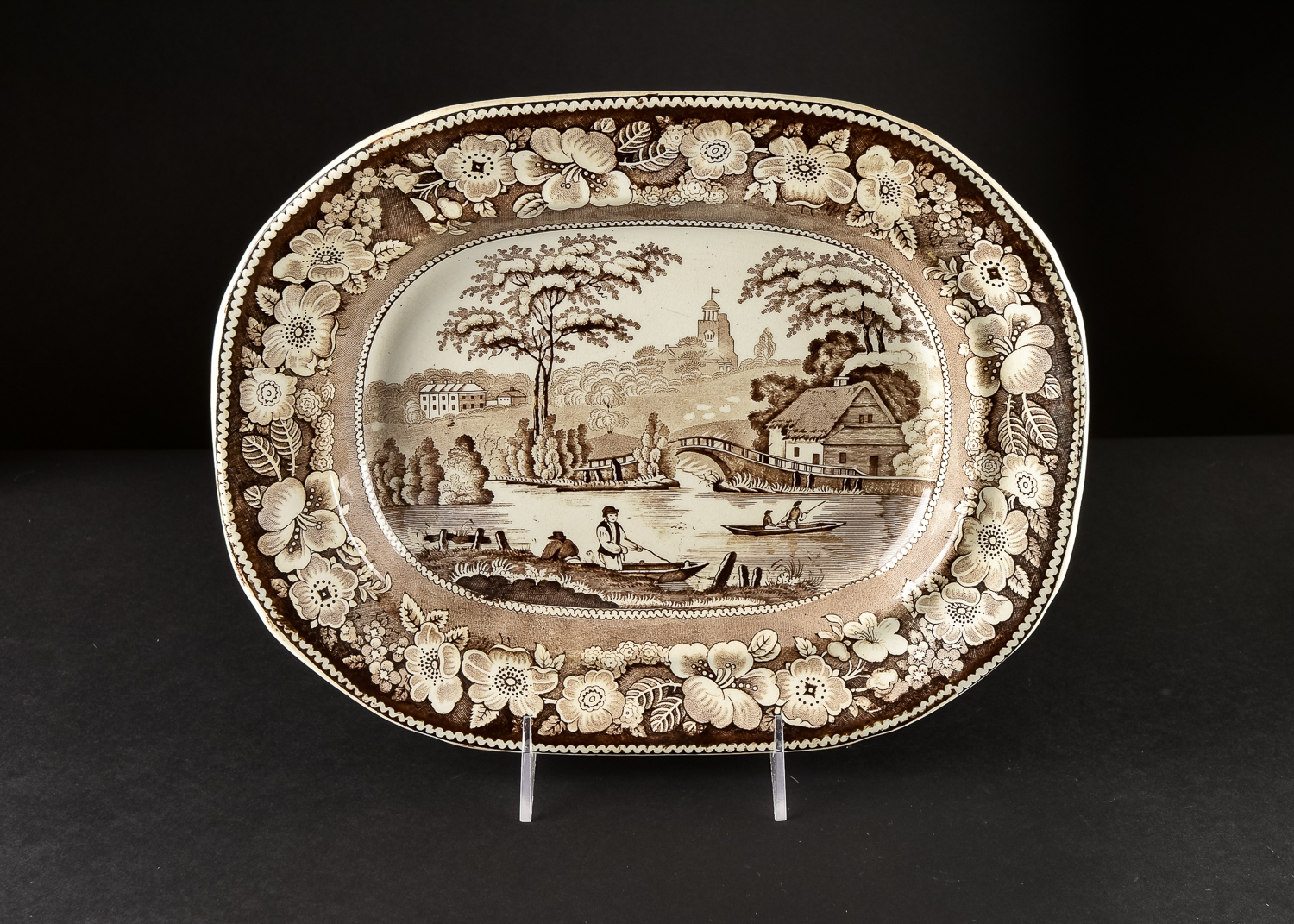 Antique "Wild Rose" Platter