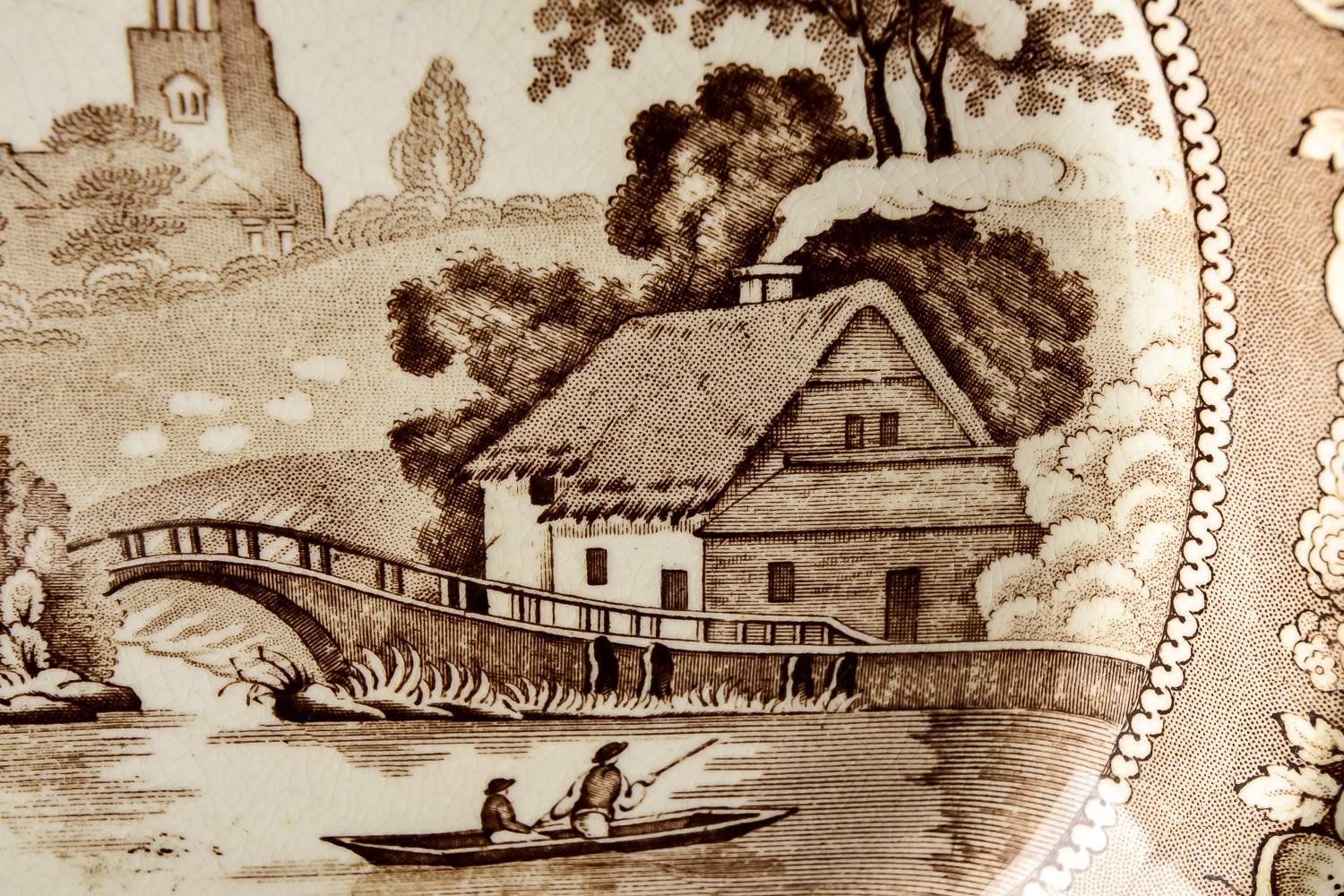 Antique "Wild Rose" Platter