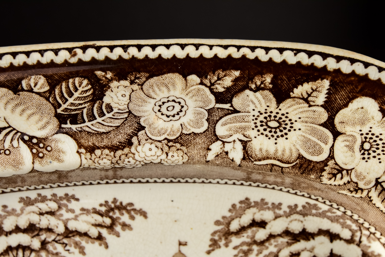 Antique "Wild Rose" Platter