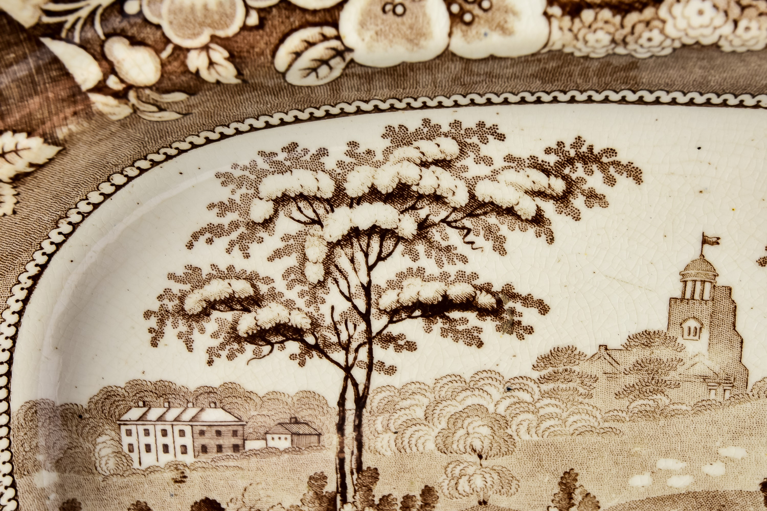 Antique "Wild Rose" Platter