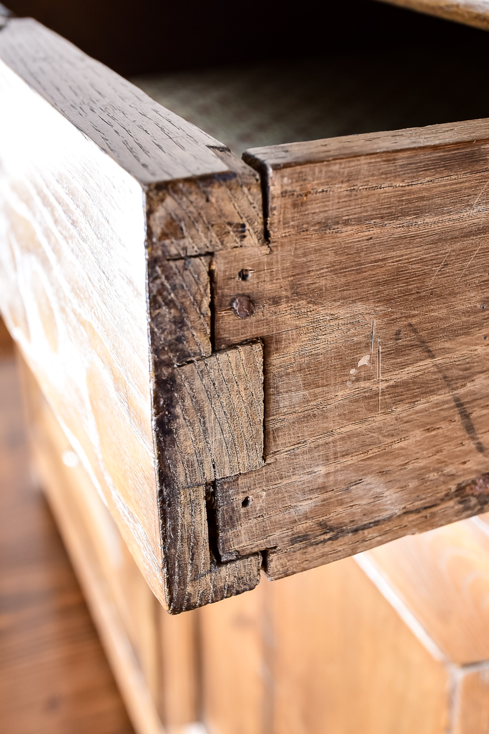 Antique French Chestnut Dresser Base c. 1820