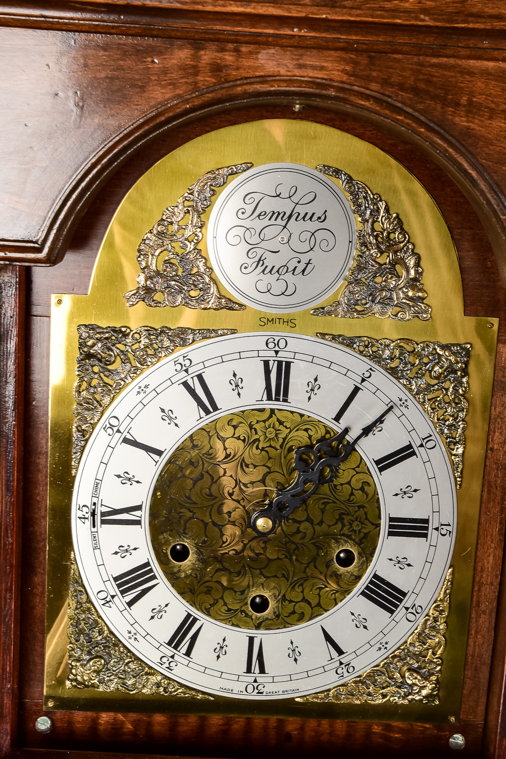 Antique Smiths Tempus Fugit Grandmother Clock