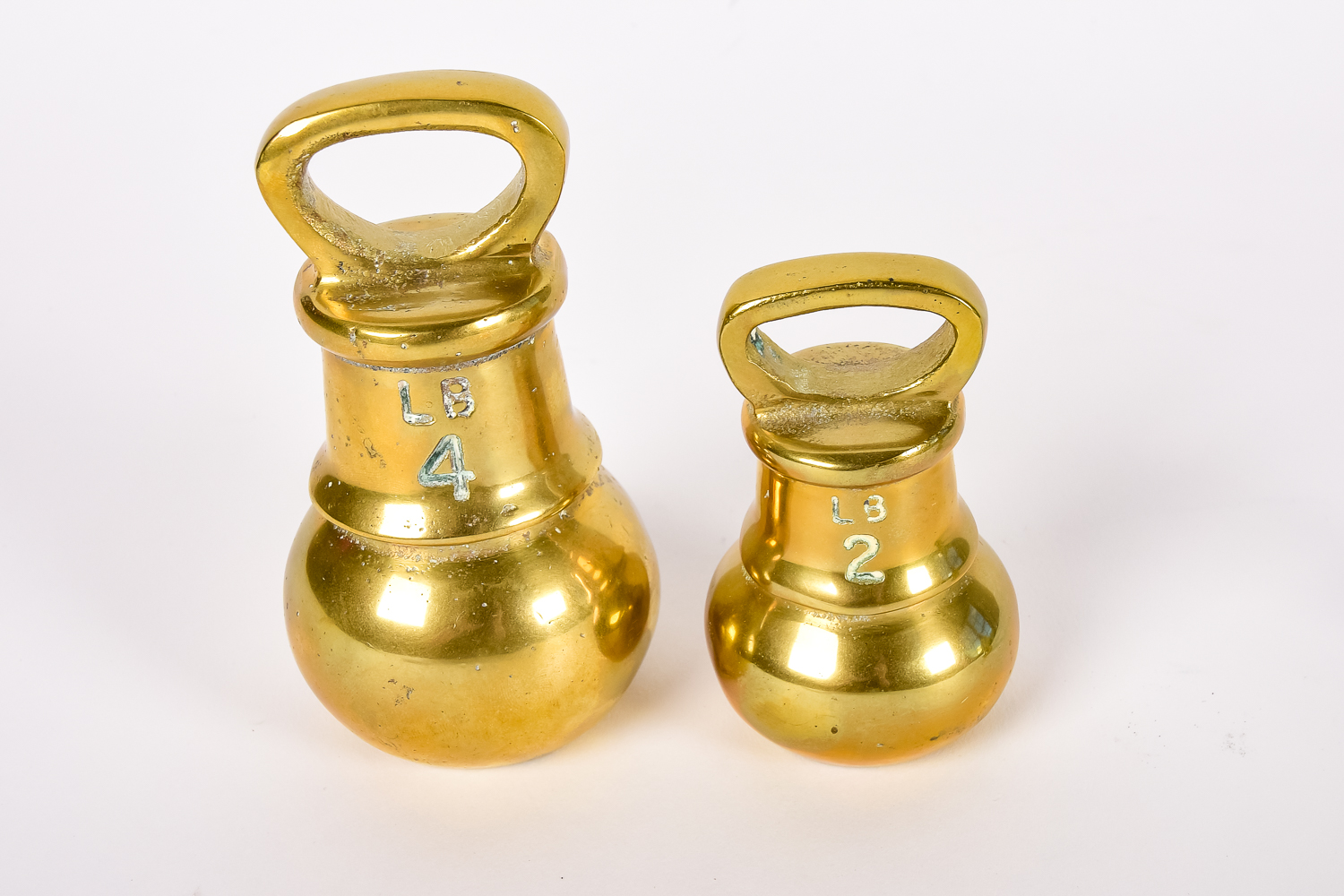 Antique Brass and Lead Weight Set