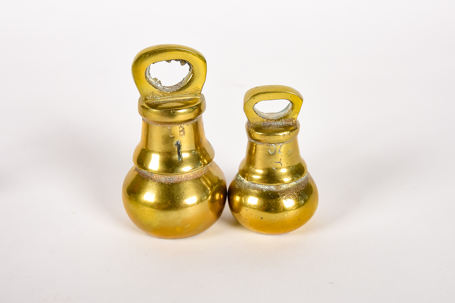 Antique Brass and Lead Weight Set