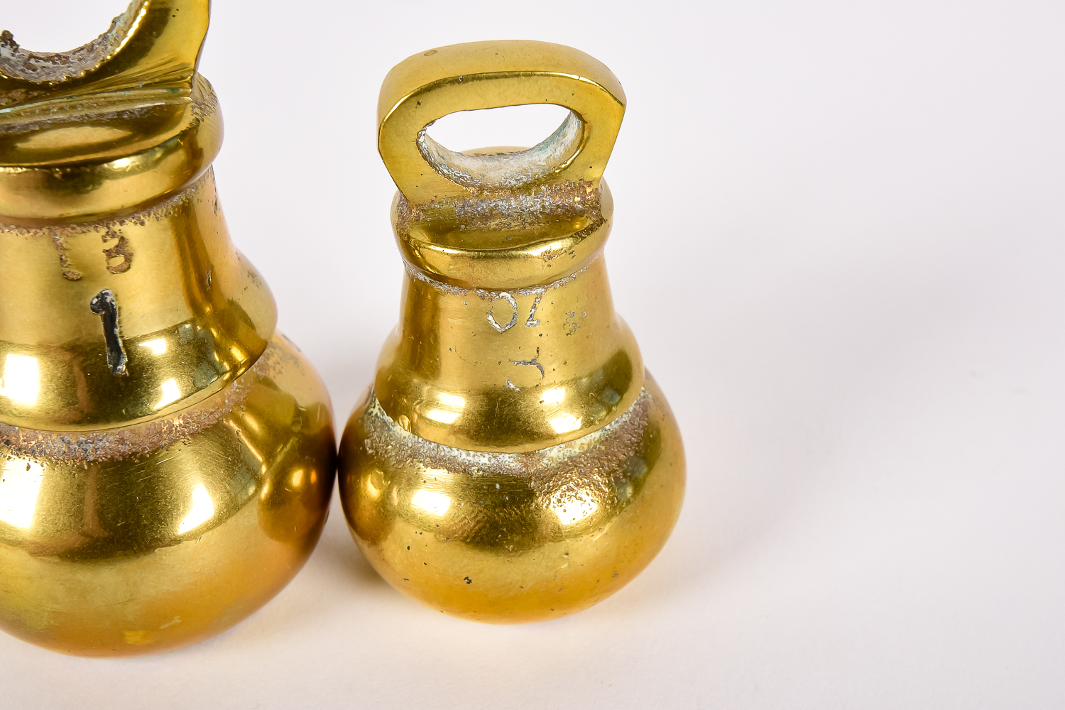 Antique Brass and Lead Weight Set