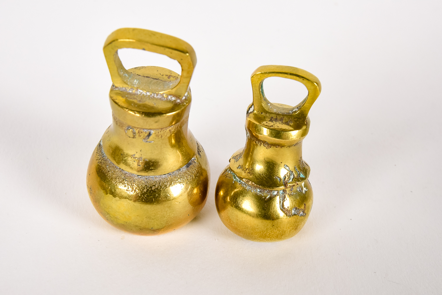 Antique Brass and Lead Weight Set