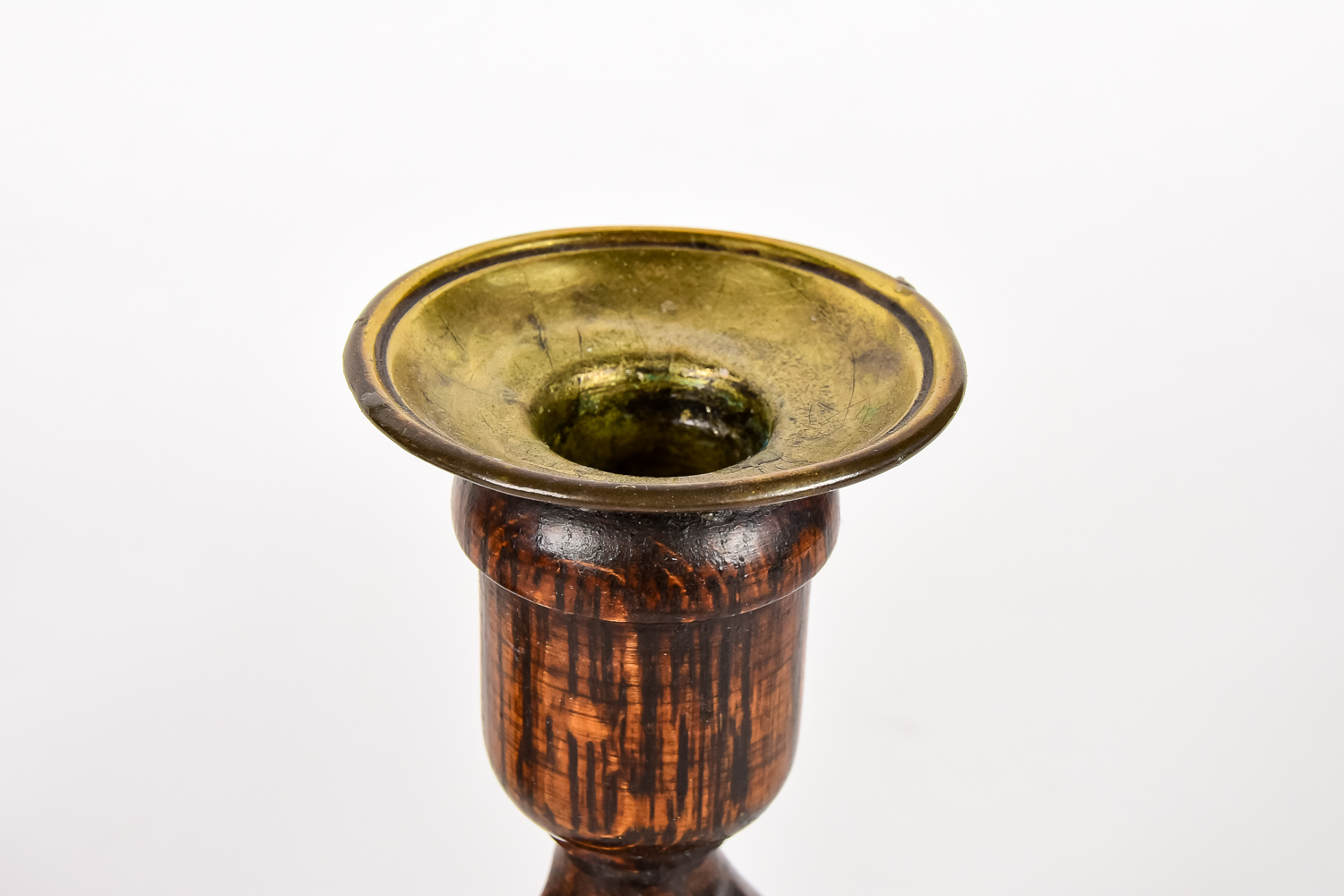 Pair of Antique Oak Candlesticks