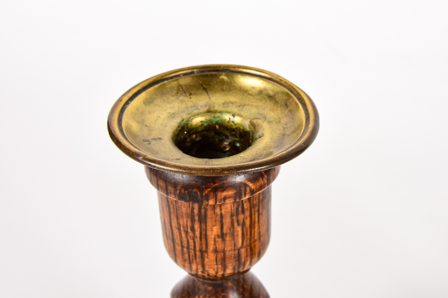 Pair of Antique Oak Candlesticks