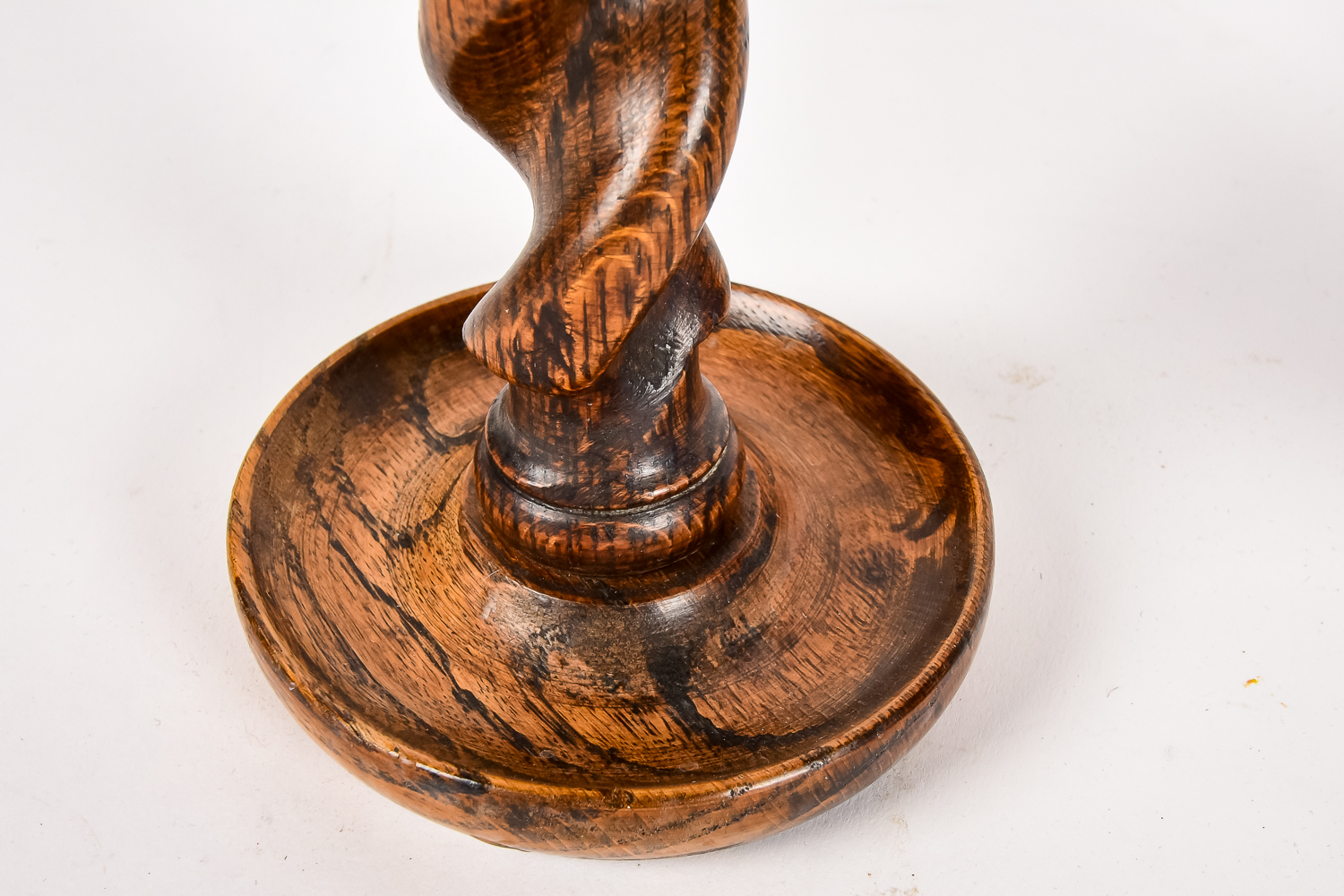 Pair of Antique Oak Candlesticks