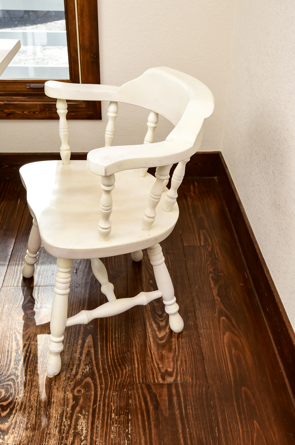 Trestle Dining Table and Captain's Chairs