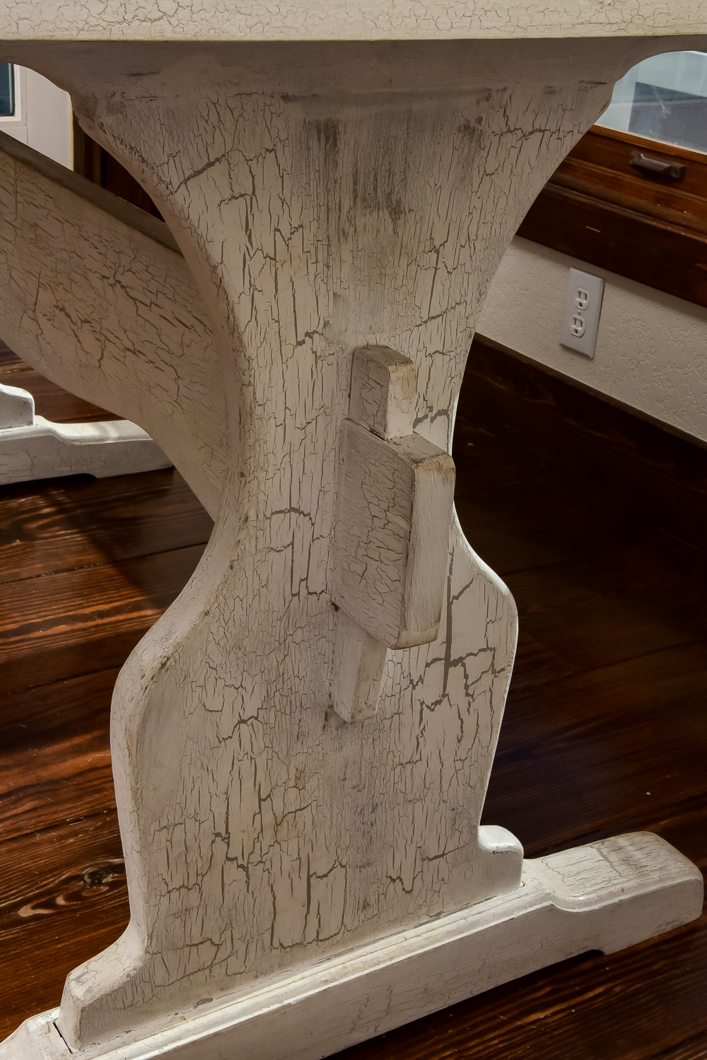 Trestle Dining Table and Captain's Chairs