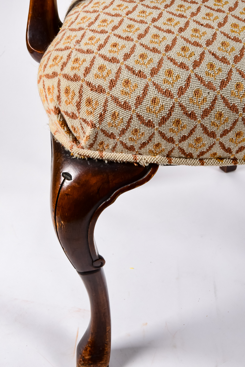 Antique Queen Anne Armchair