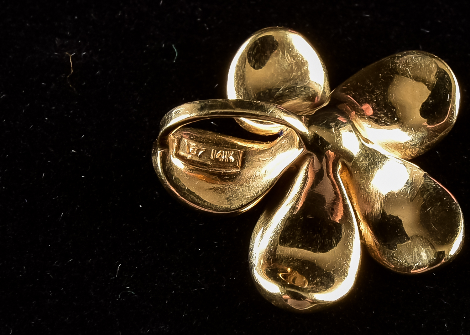 Patriotic Gold Flower Pendant and Earring Set