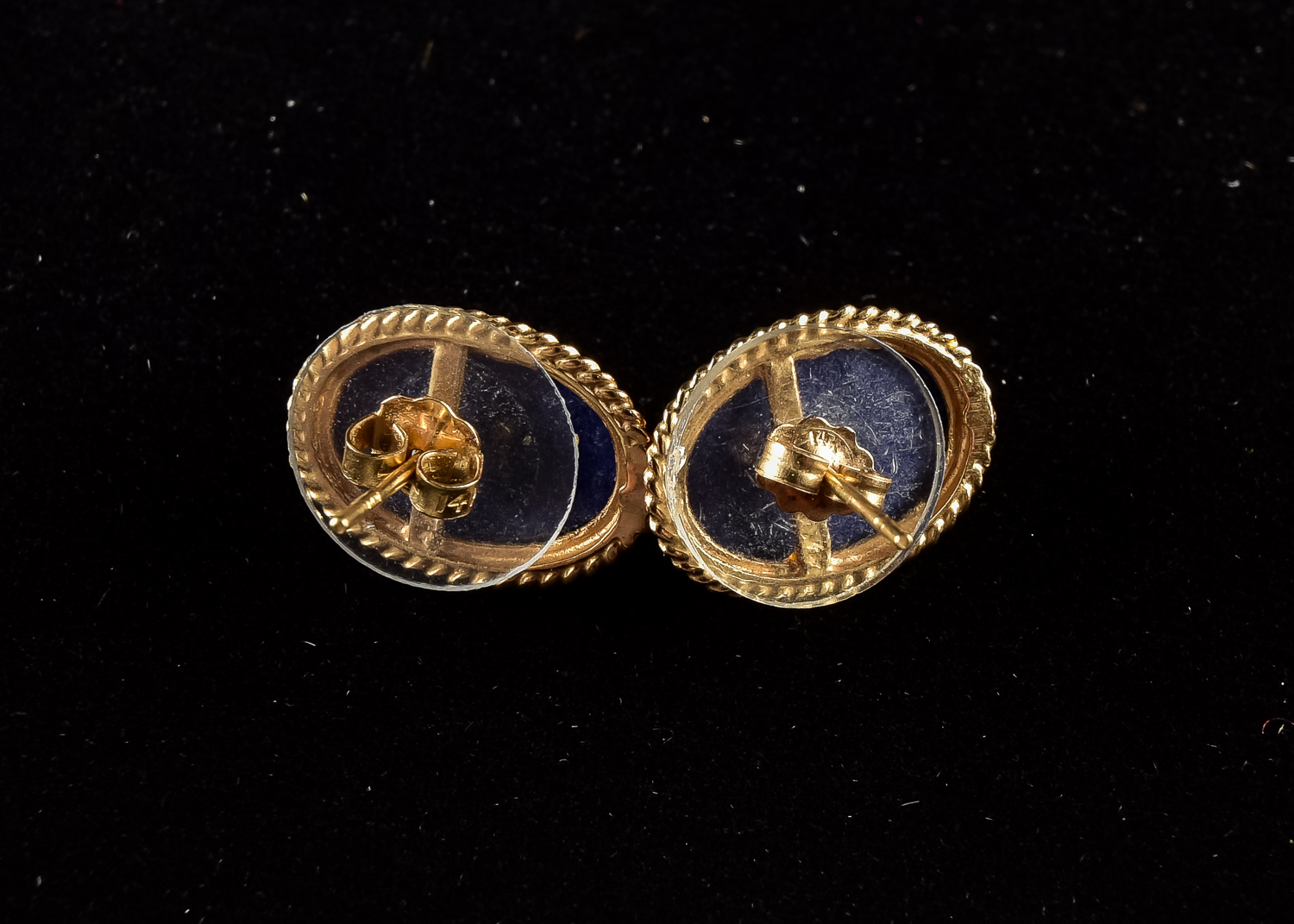 Gold and Lapis Earring and Globe Pendant Ensemble