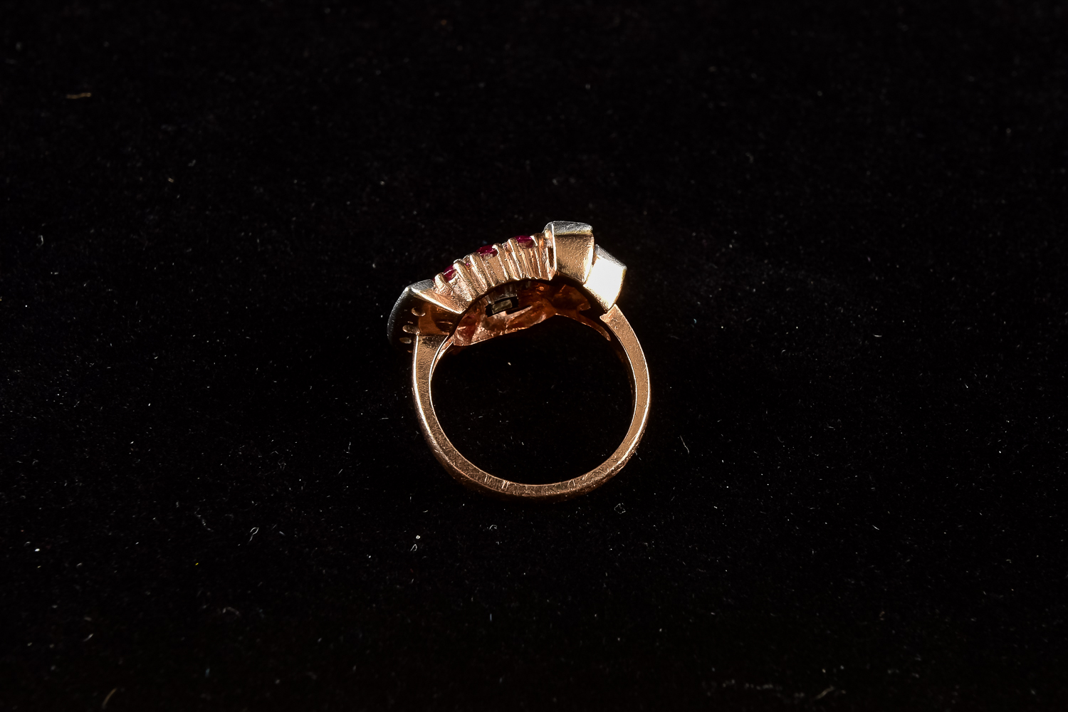 14K Gold, Ruby and Diamond Cocktail Ring