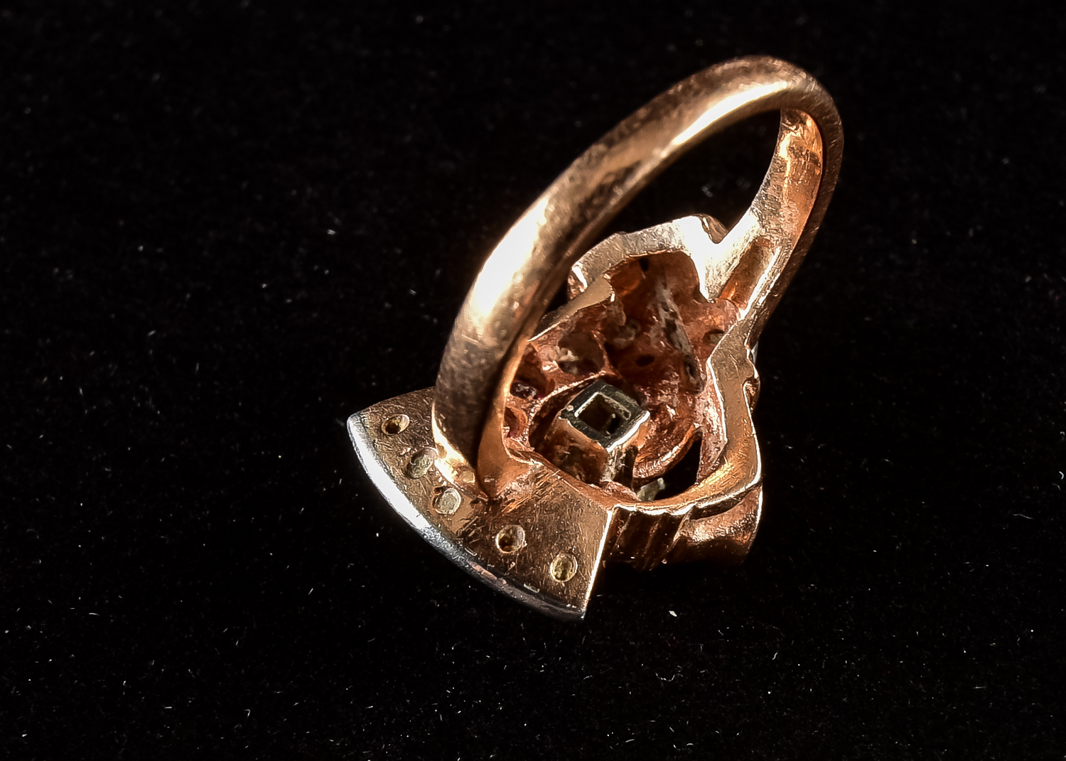 14K Gold, Ruby and Diamond Cocktail Ring