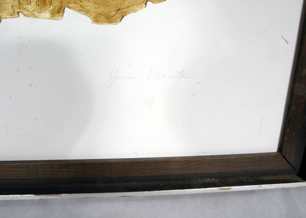 Jean Nantais Signed Color Etching  "Tuscany" Forest