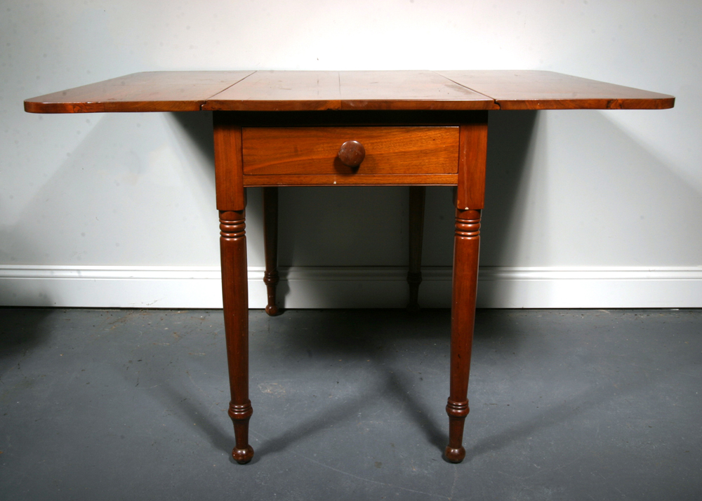 Antique Cherry Drop-Leaf Farm Table