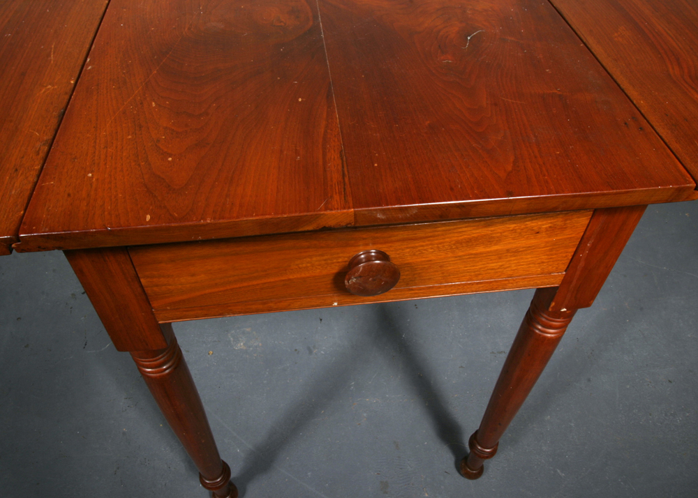 Antique Cherry Drop-Leaf Farm Table