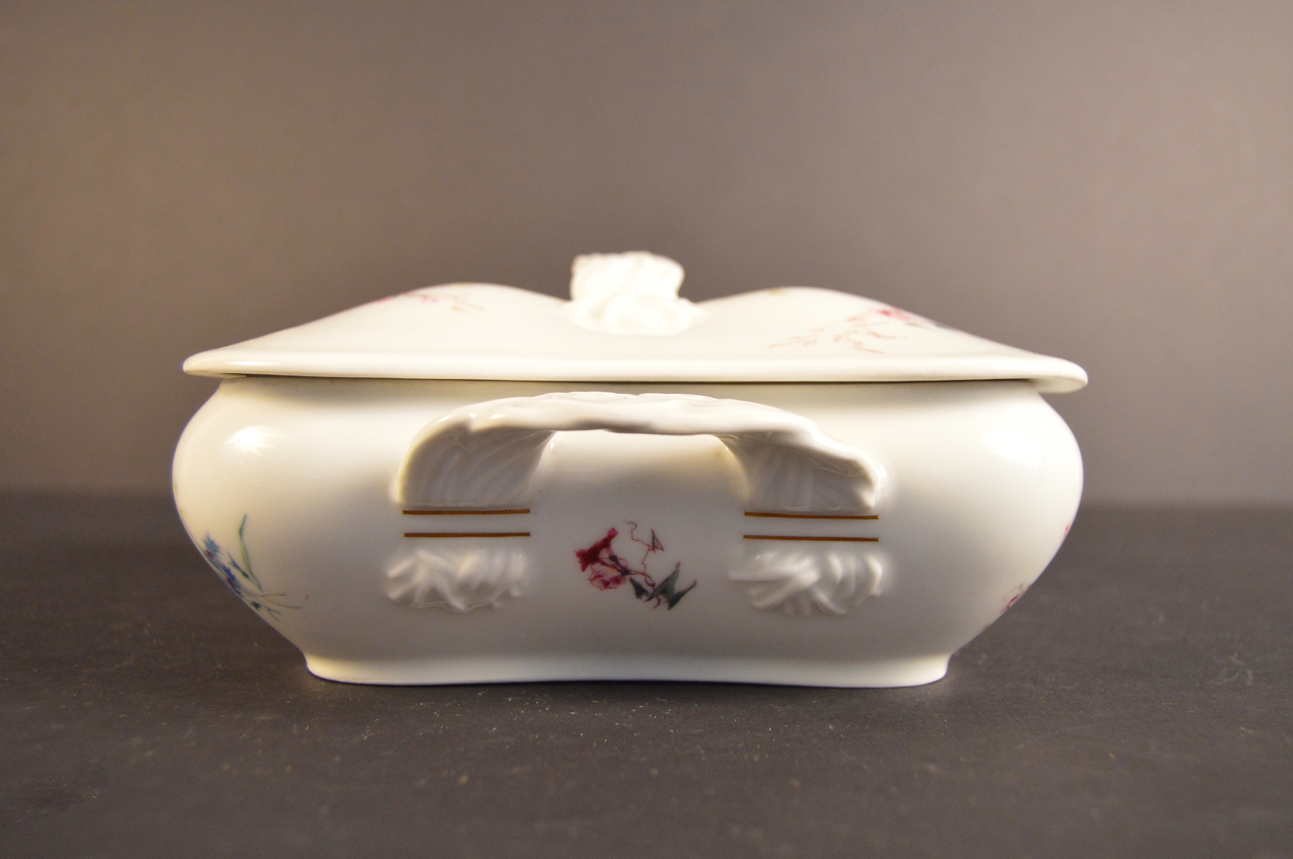 Haviland Limoges "Meadow Visitors"  Porcelain Gravy Tureen and Covered Dishes