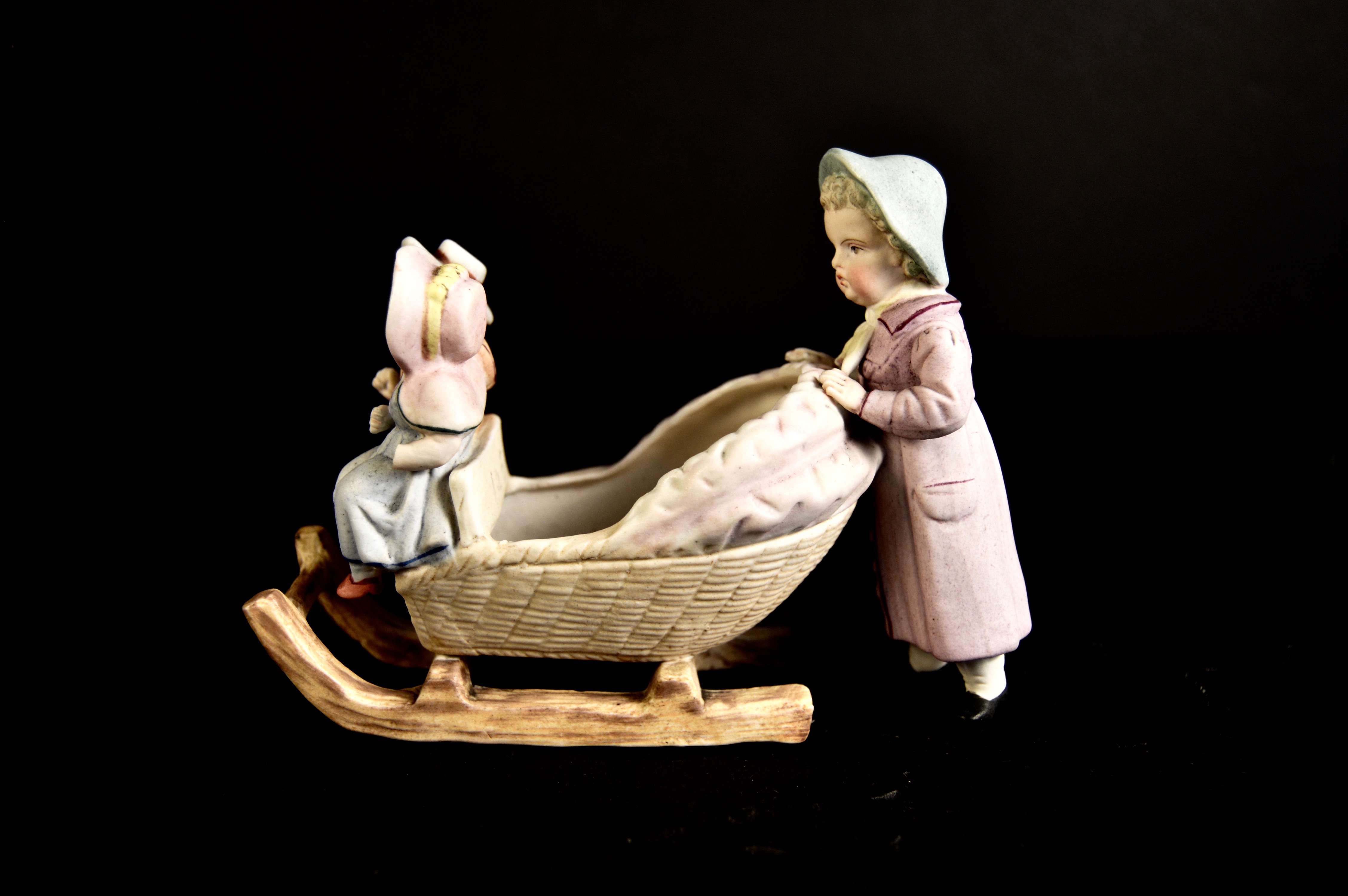 Group of Antique and Vintage Painted Bisque Figurines