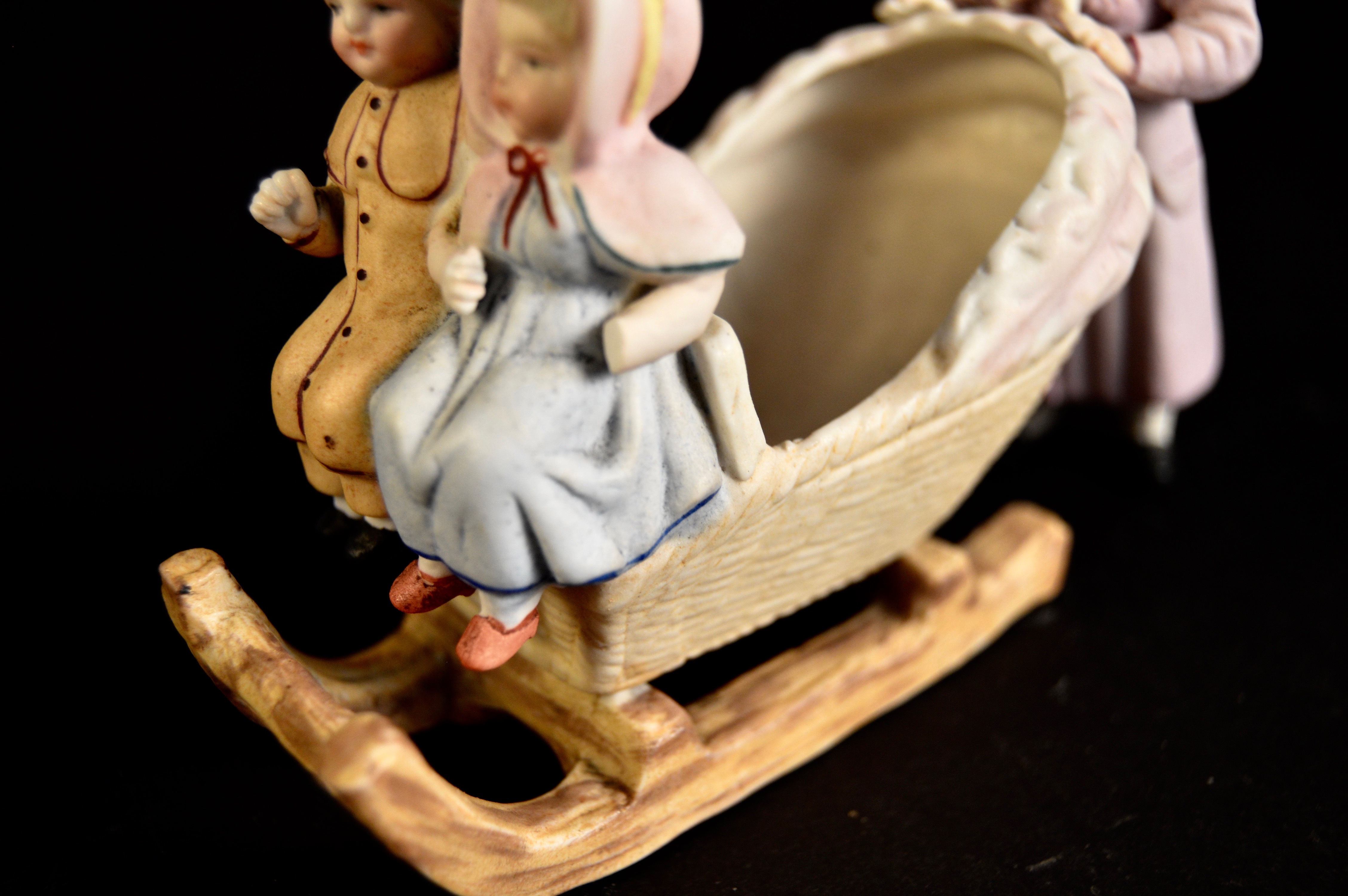 Group of Antique and Vintage Painted Bisque Figurines