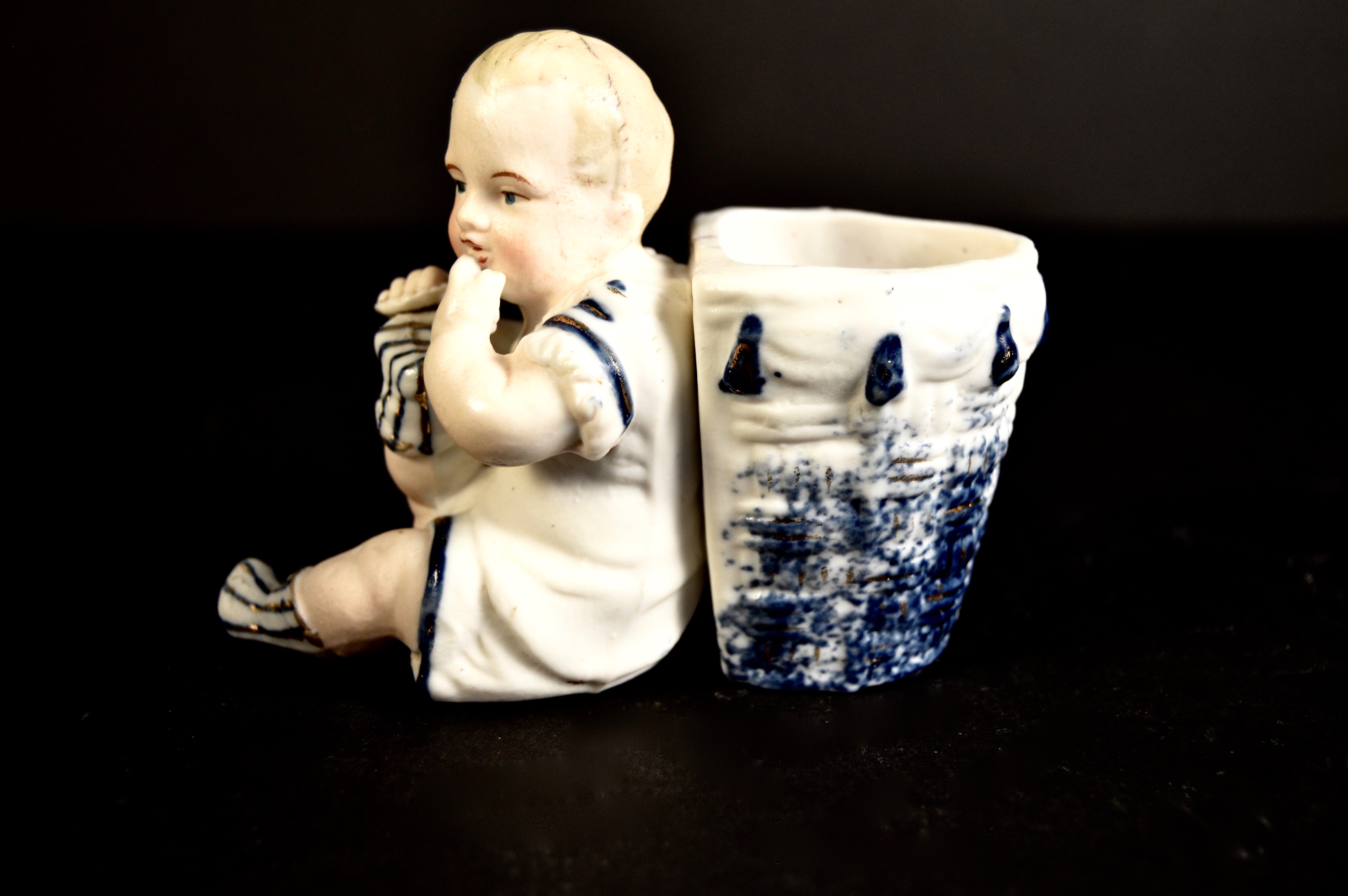 Group of Antique and Vintage Painted Bisque Figurines