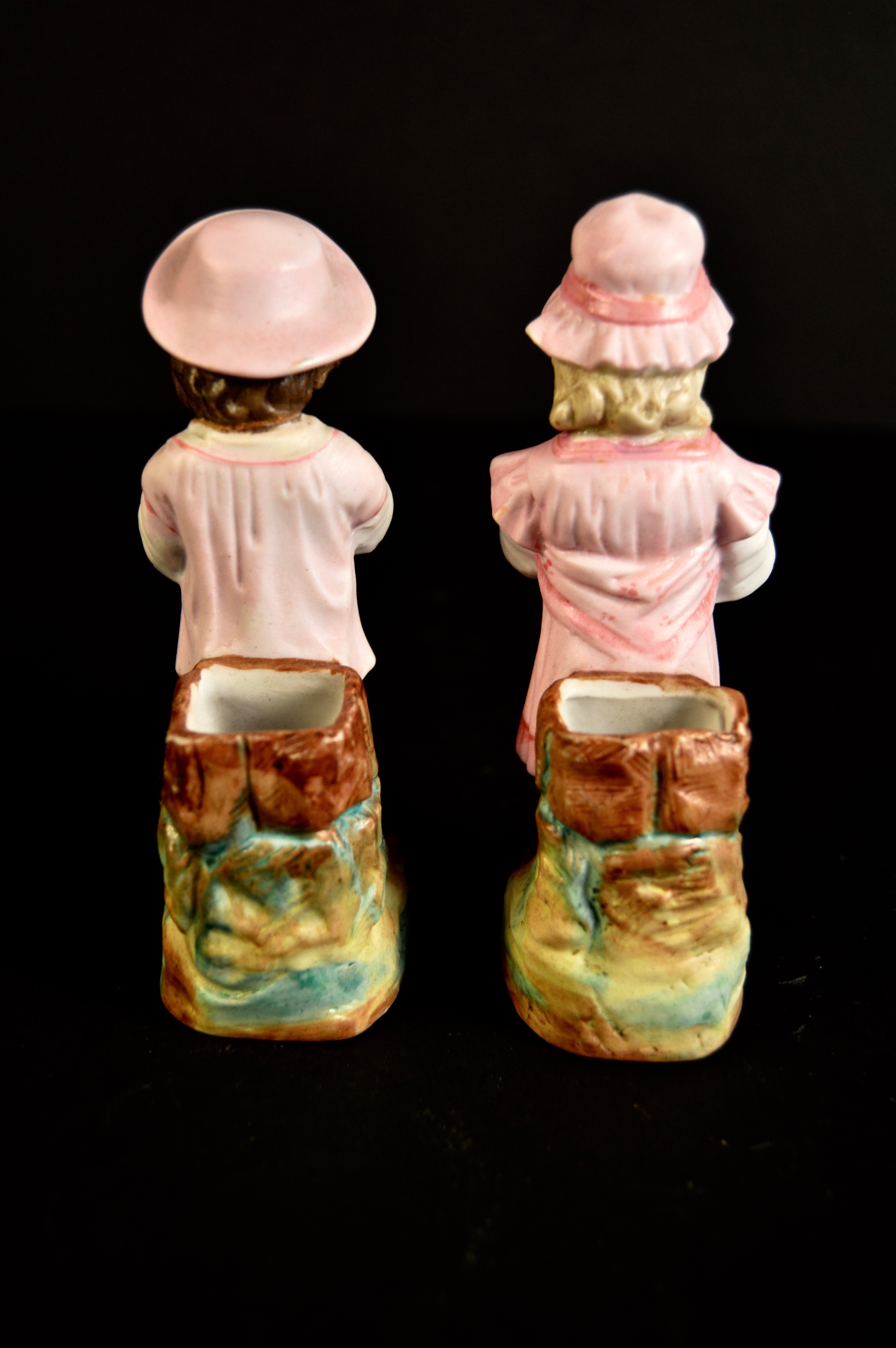 Group of Antique and Vintage Painted Bisque Figurines