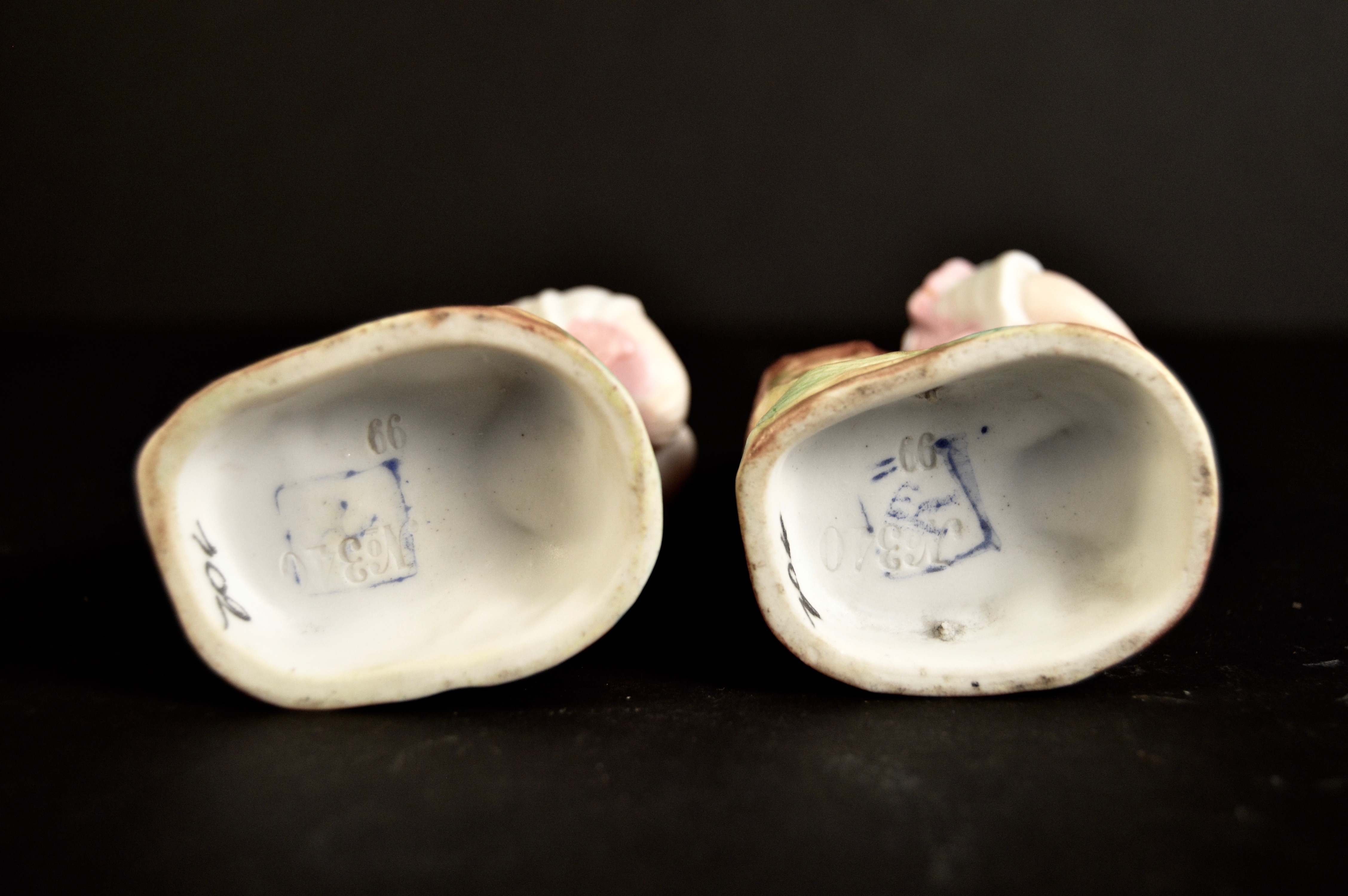 Group of Antique and Vintage Painted Bisque Figurines