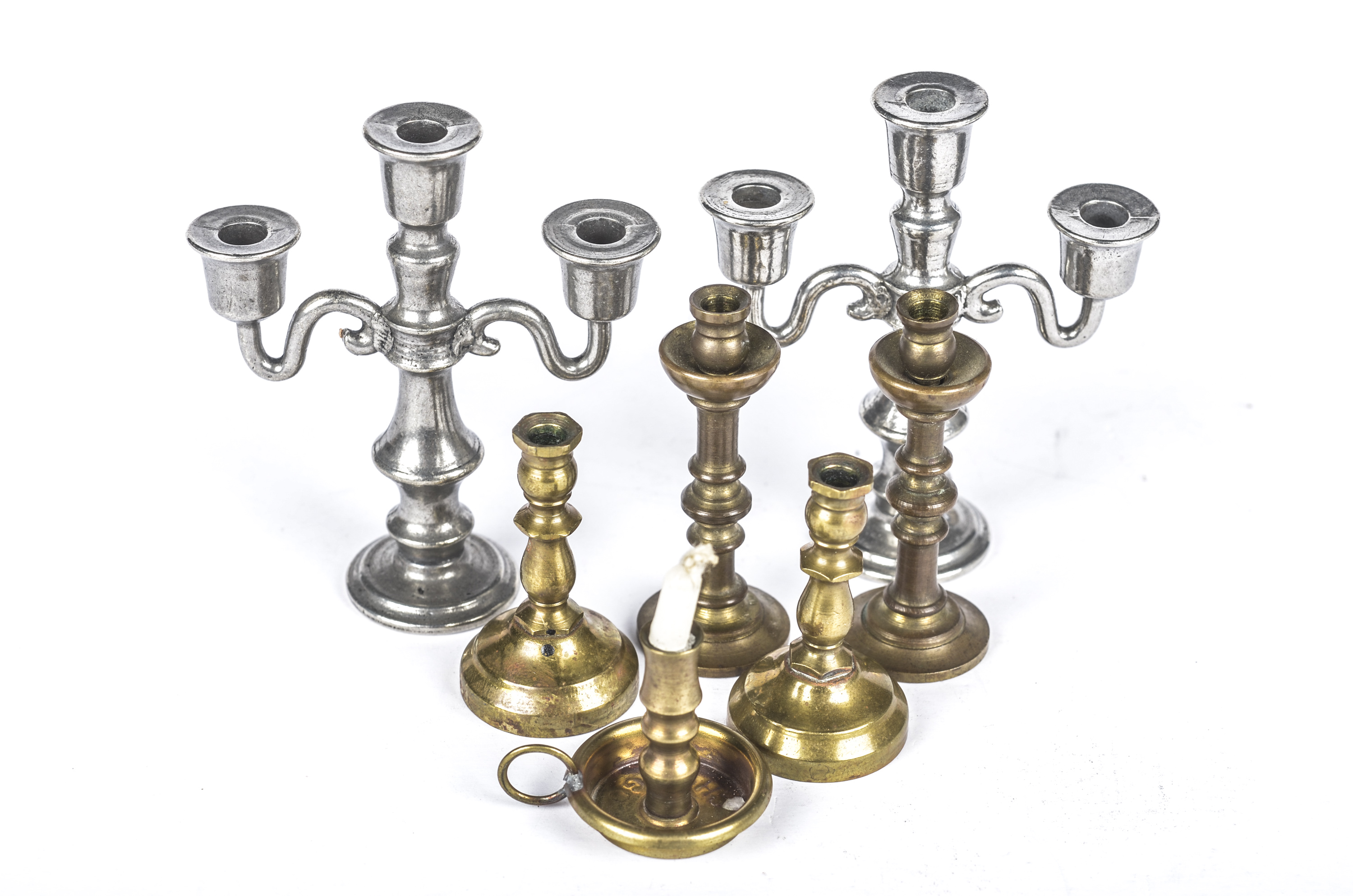 Assortment of Vintage Toy Miniature Candlesticks