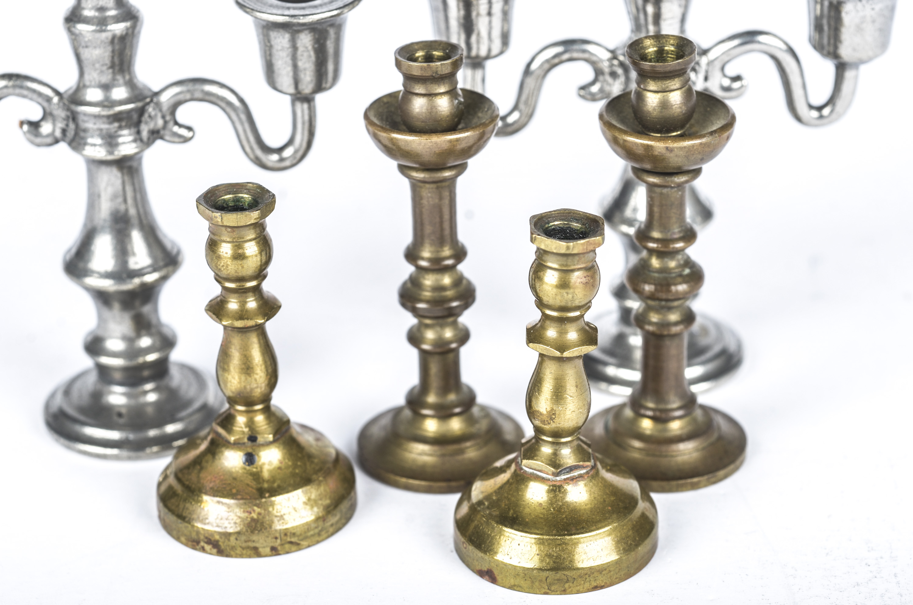 Assortment of Vintage Toy Miniature Candlesticks