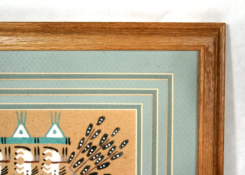 Navajo "Buffalo People" Mandala Sand Painting