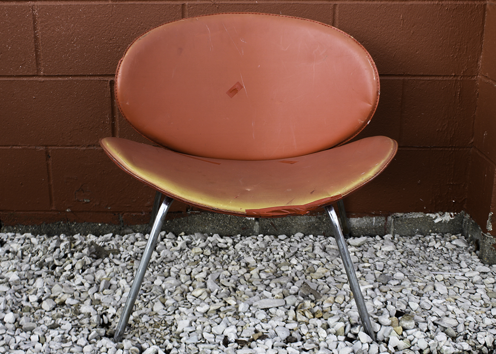 Pair of Matching Mid Century Modern "Orange Slice" Chairs
