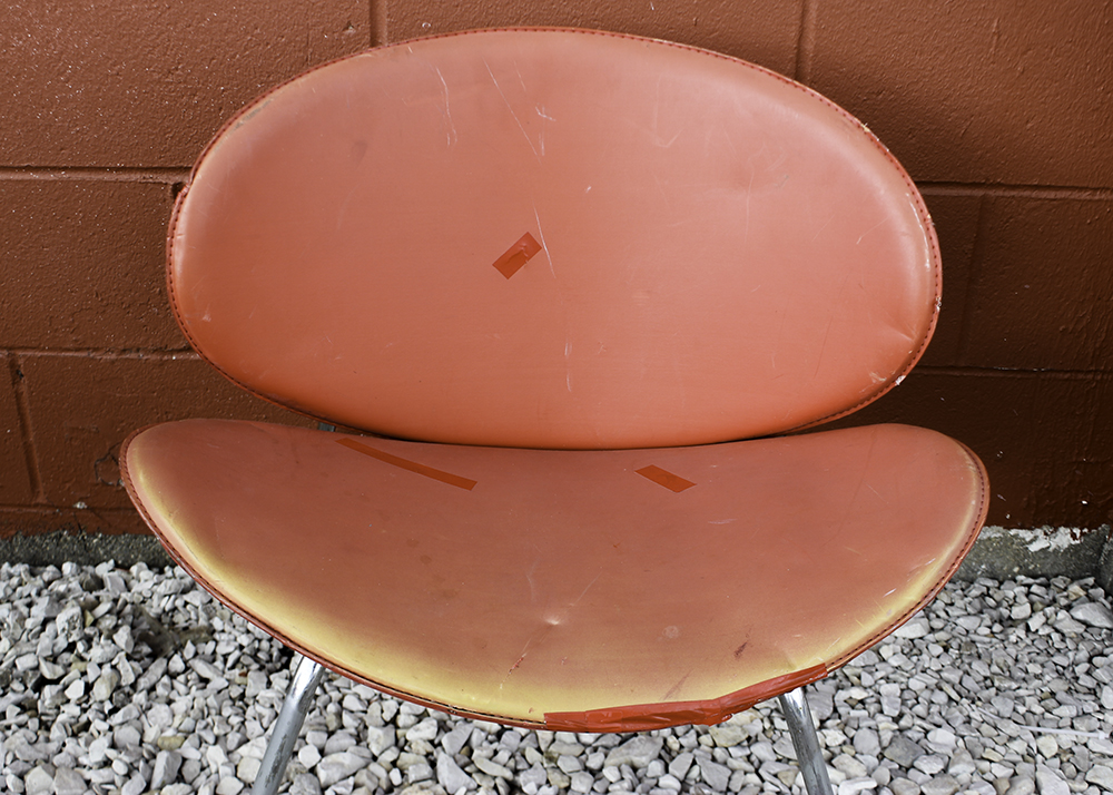 Pair of Matching Mid Century Modern "Orange Slice" Chairs
