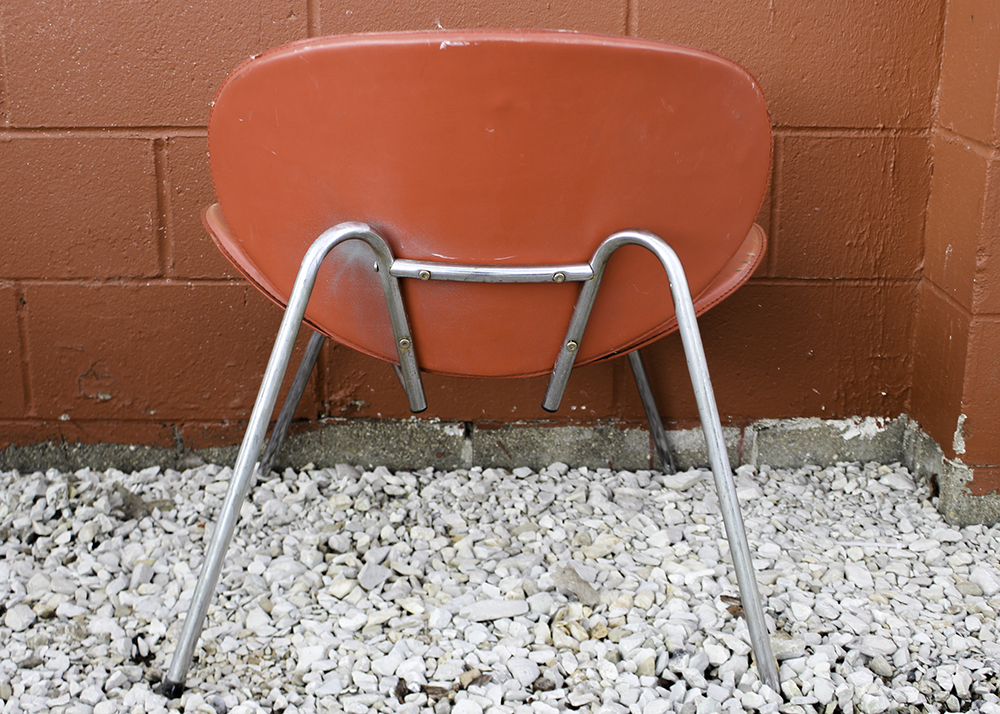 Pair of Matching Mid Century Modern "Orange Slice" Chairs