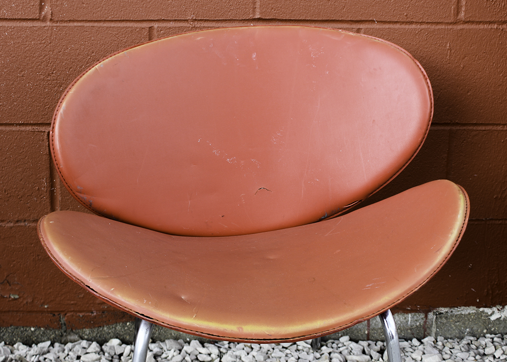 Pair of Matching Mid Century Modern "Orange Slice" Chairs