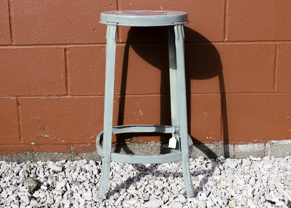 Pair of Industrial Style Metal Stools