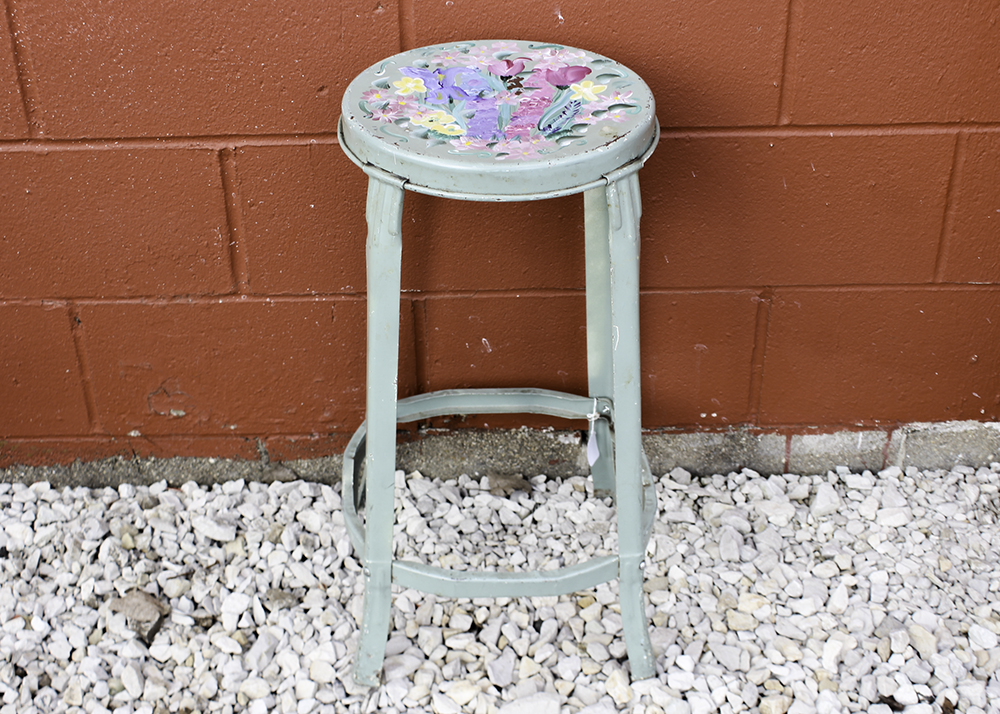 Pair of Industrial Style Metal Stools