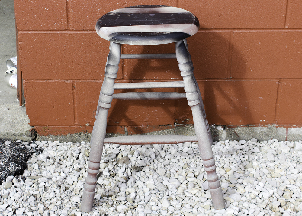Pair of Industrial Wooden Stools