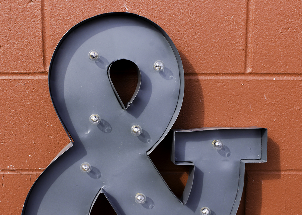 Metal Ampersand Marquee Letter