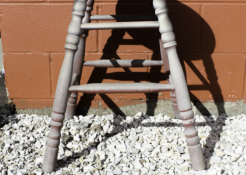 Pair of Industrial Wooden Stools