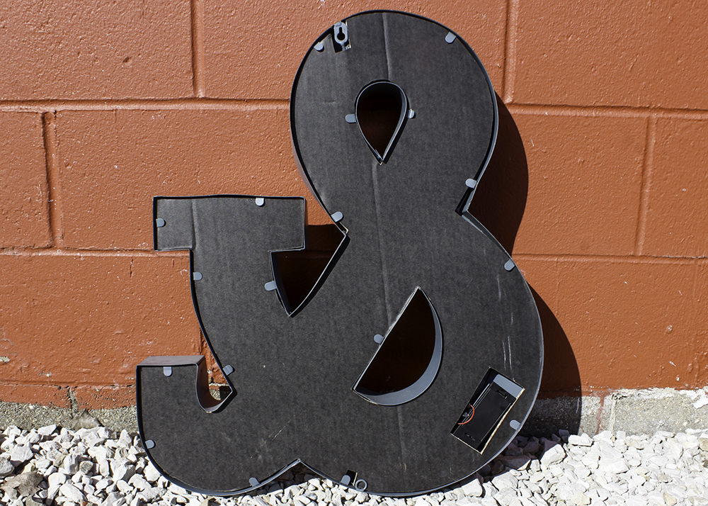 Metal Ampersand Marquee Letter