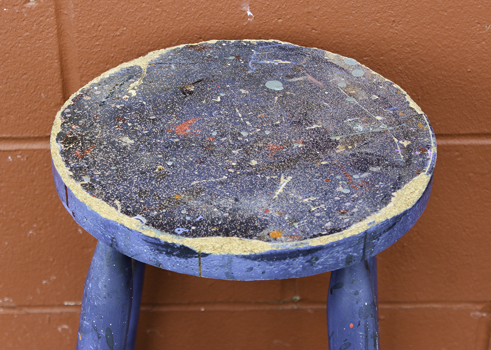 Pair of Industrial Wooden Stools