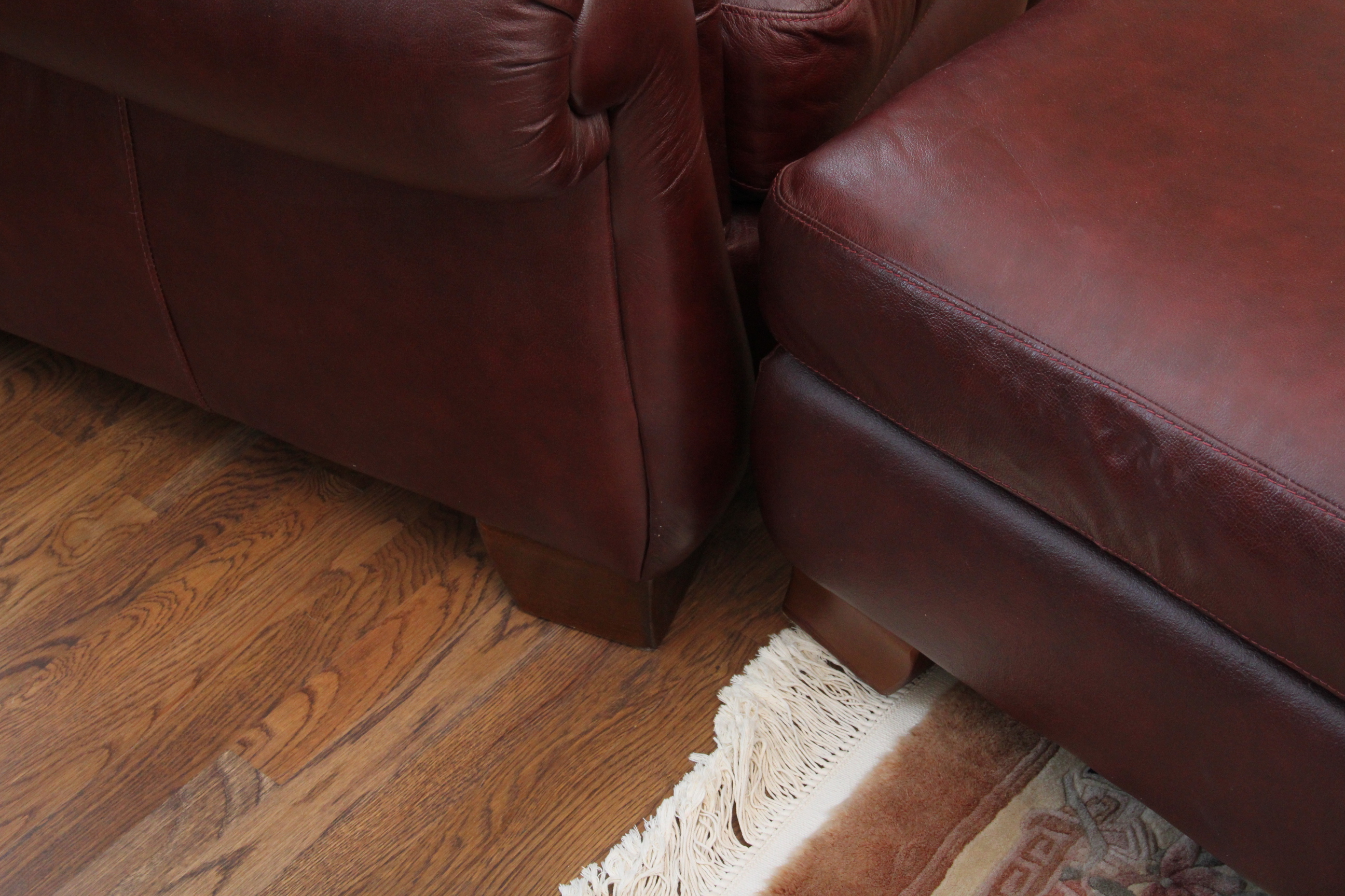 Italsofa Leather Chair and Ottoman