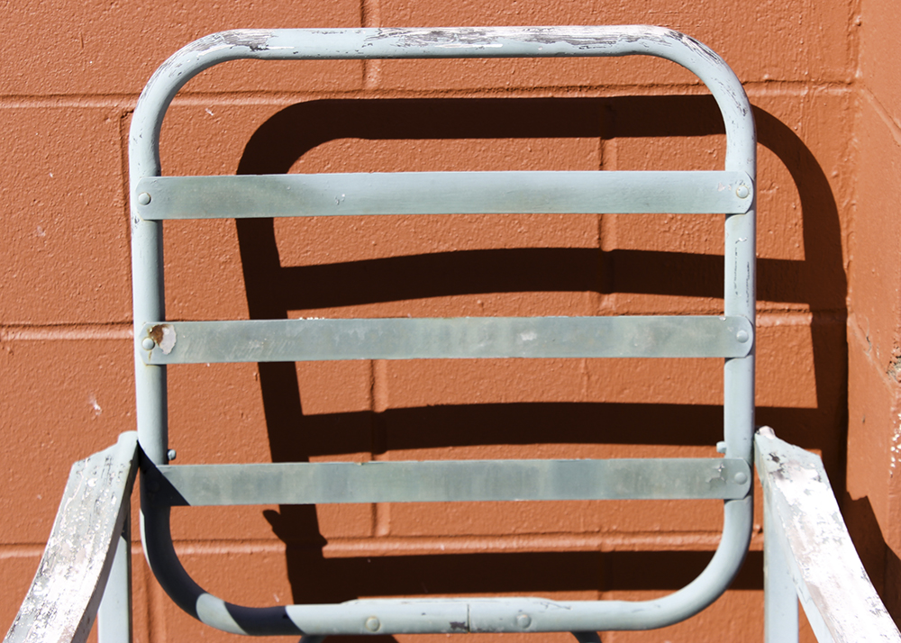 Pair of Mid-Century Metal Patio Spring Chairs.